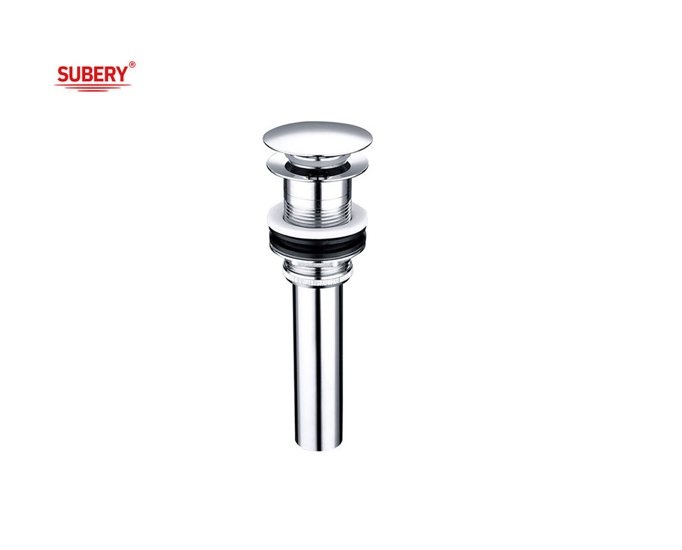 Residuos de lavabo de lavabo Chrome OEM Desagües emergentes de latón para lavabos de recipientes con tapones de tubería