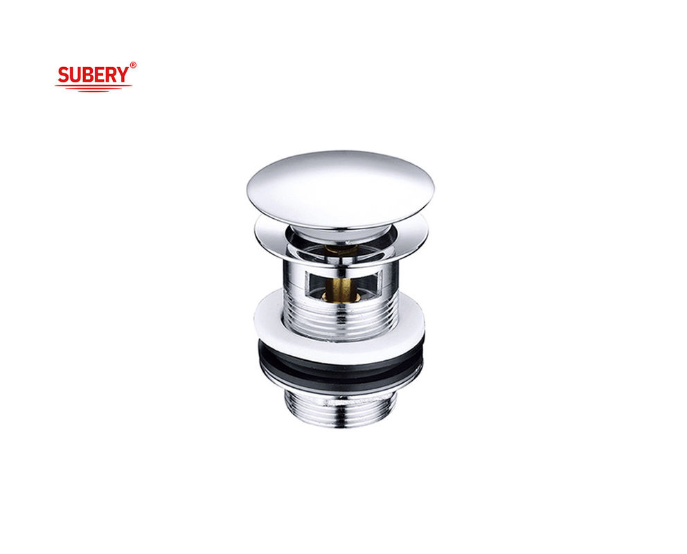 Desagüe de lavabo de latón OEM Chrome con tapones de desbordamiento Desagüe de residuos de vanidad Desagüe de recipientes de baño Desagüe de lavabo