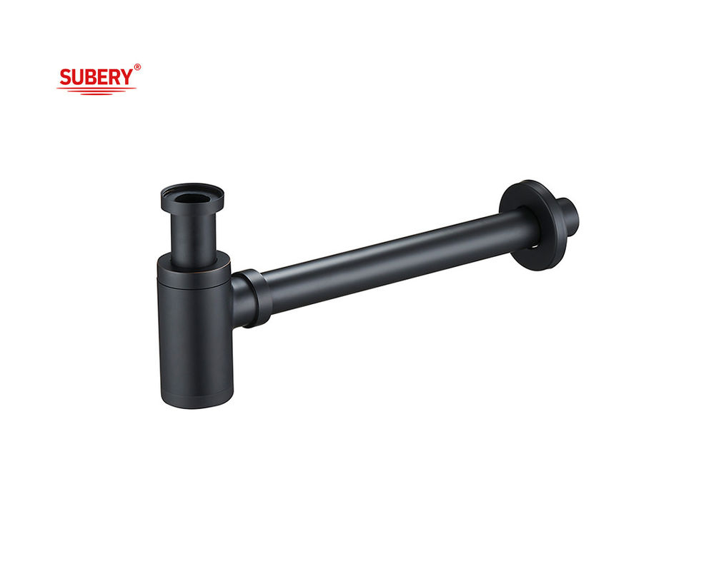Matt Black Siphon Baño OEM Lavabo Alcantarillado de lavabo para lavadora Cuenca de zinc Bottle Trap