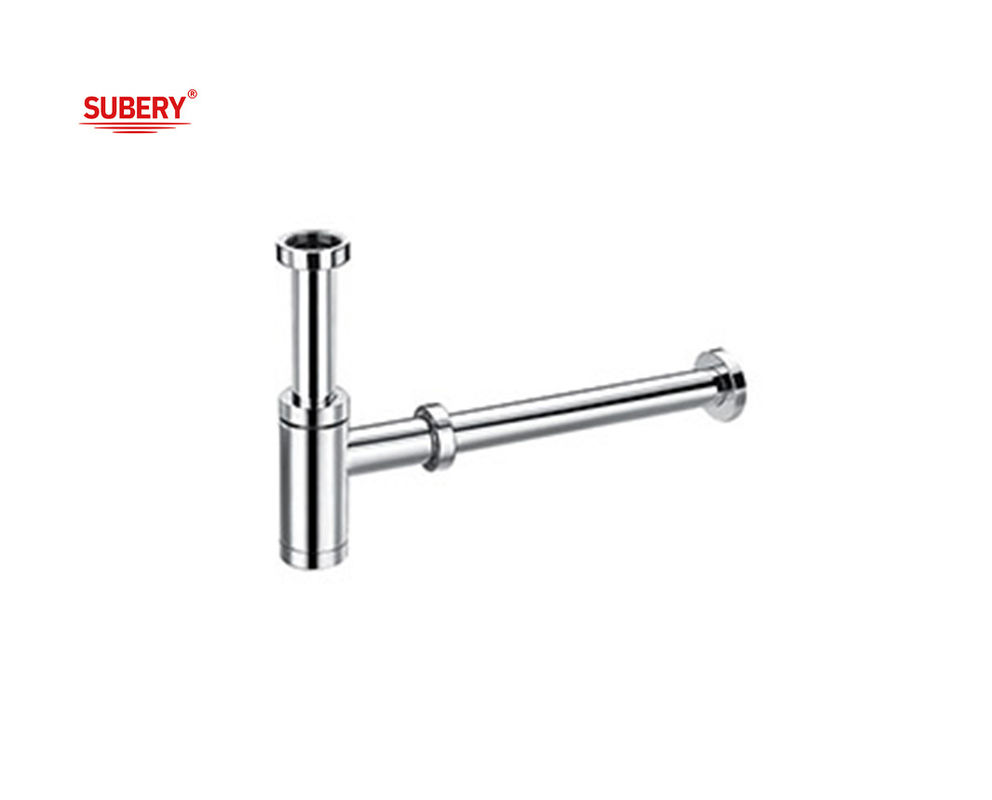 Tubo de botella de latón para lavadoras de lavabo, depuración de lavabo, sifón de baño, tubos para lavadoras cromados OEM