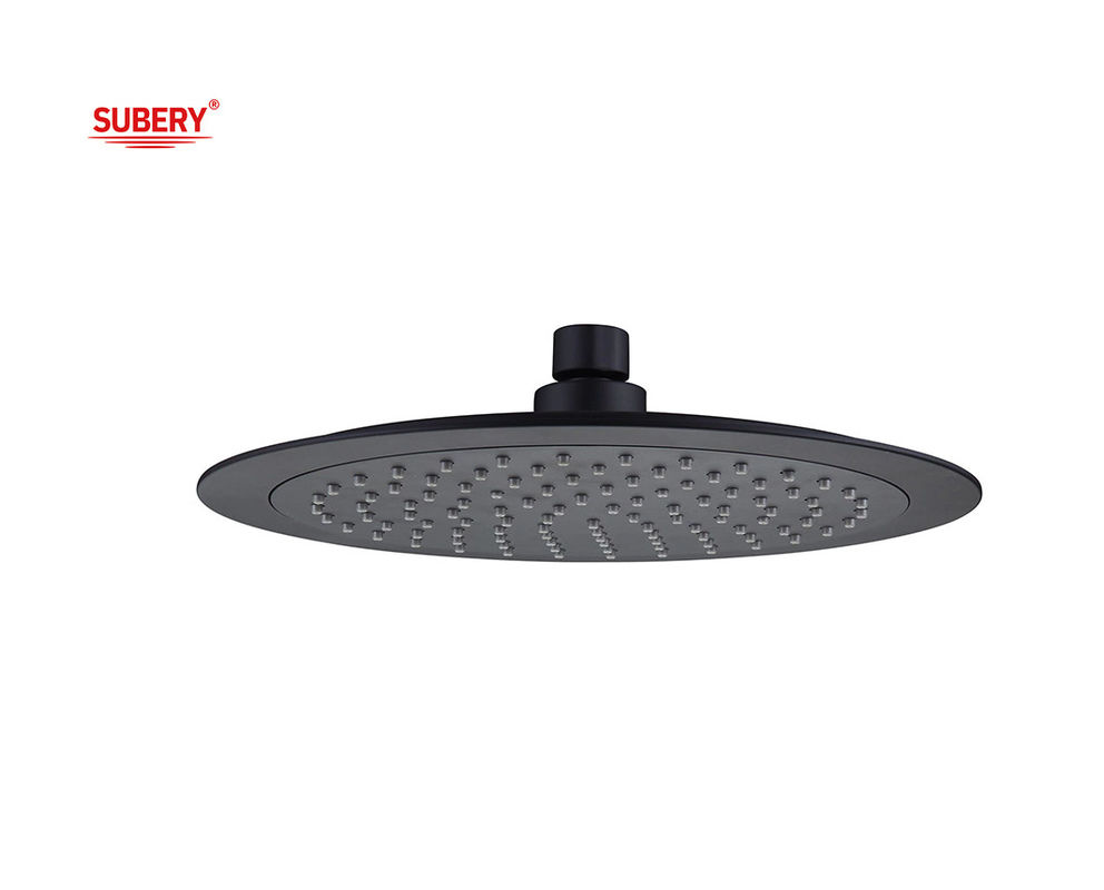 OEM ABS plástico redondo cabeza de ducha de lluvia tamaño grande columna de baño negro mate