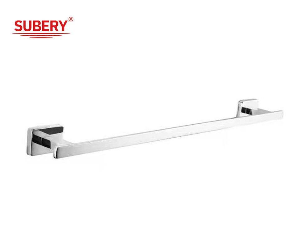 Soportador de toallas de zinc para baño de alta calidad color cromo OEM forma rectangular ODM