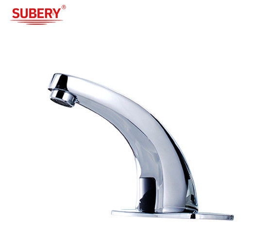 Grifos de sensores de latón cromo Baño de baño Grifos de mezclador de agua fría y caliente OEM de palanca única