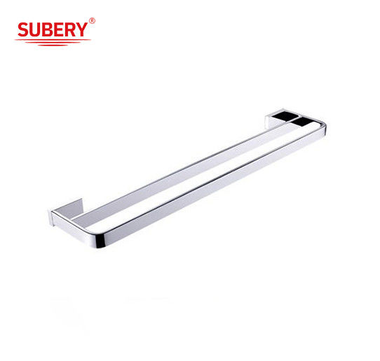 Superficie de cromo Ares Idealex OEM/ODM Barras de toallas dobles para accesorios de baño en latón