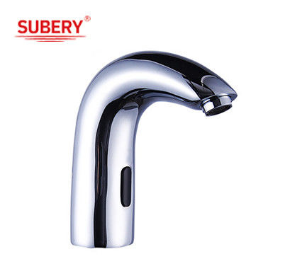 Mezclador automático de agua caliente frío de latón sólido pesado Cuello de cisne Grifón de sensores infrarrojos sin contacto