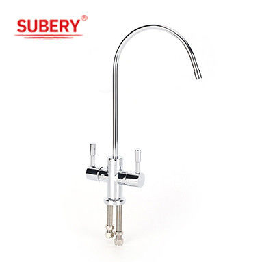 Grifón de agua potable de la cocina de acero inoxidable 304 cepillado doble doble grifo de grifo para el purificador de agua de la cocina