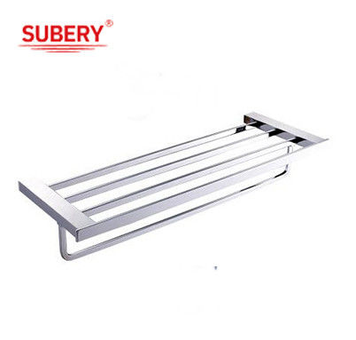 Acero inoxidable de alta calidad Ropa de baño plegable Almacenamiento Montado en la pared Estante de secado de toallas a prueba de óxido