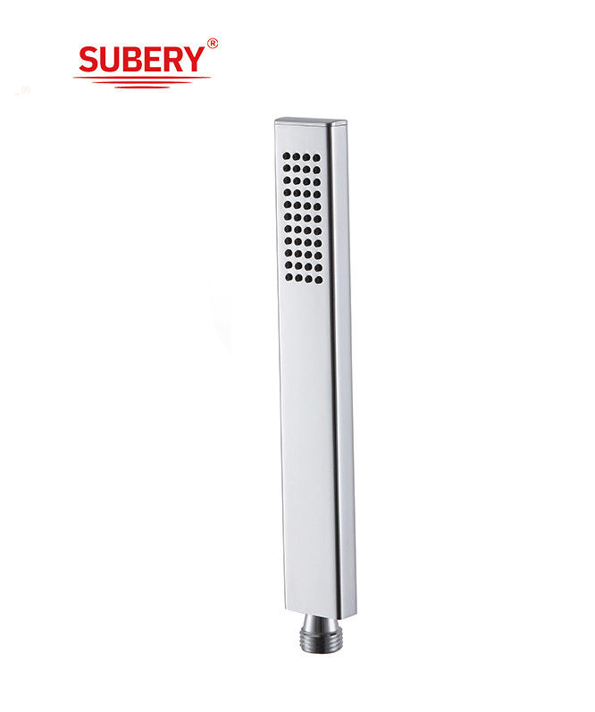 Micrófono de latón ducha de manos ducha de mano para ducha columna baño boquilla de silicio fácil de limpiar cuadrado OEM