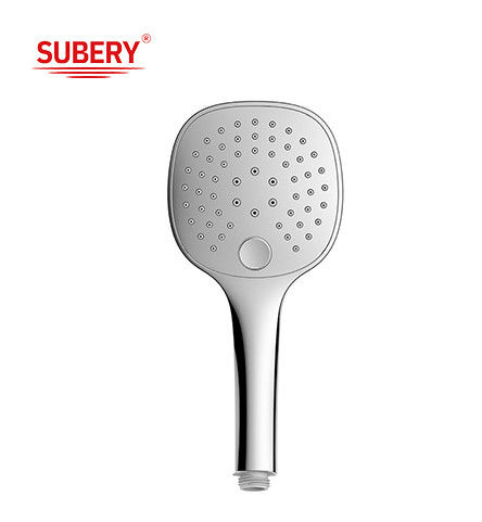 ABS 3 función ducha de manos ducha de mano para la columna de ducha de baño de silicona de Chrome boquilla fácil de limpiar OEM